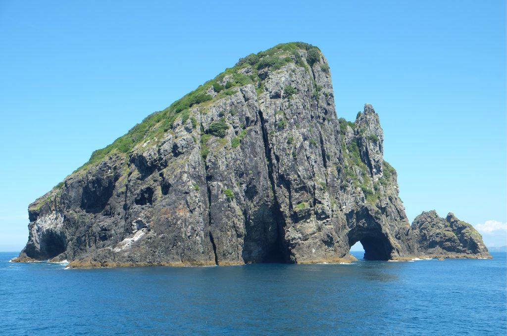 Hole in the Rock on Motukokako (Piercy Island), Cape Brett